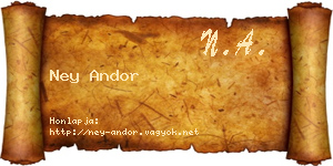 Ney Andor névjegykártya